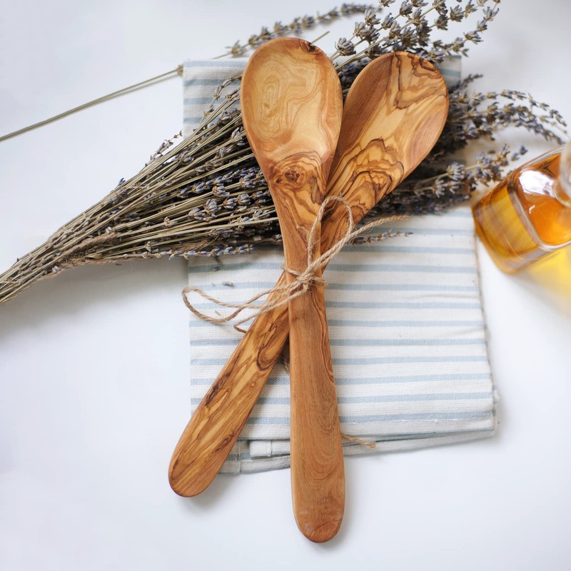 HOFMEISTER® Olive Wood Cooking Spoon (Round Cooking Spoon Olive Wood