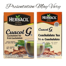 Herbacil Te de Cuachalalate, 2-pack of 25 tea bags per box (50 bags)