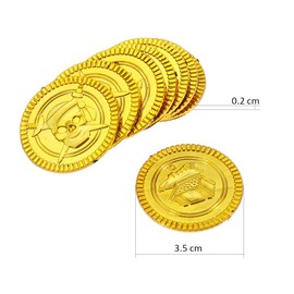 Goldge 50 Pcs Gold-Münzen Spielgeld für Kinder Spielzeug Mitgebsel mit Kindergeburtstag Kleine Geschenk für Party