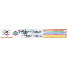 House of Marbles Rainbow Dancer Ribbon Wand, Unusual Extra Long 12ft Ribbon, with 18in Baton for Twirling, Dancing and Gymnastics to Music and Rythmn for Kids to Put On A Spectacular Fun Creative Show