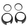 4pcs Carbon Fiber Style Door Midrange Speaker Cover Trims for