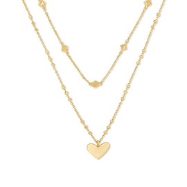 Kendra Scott Ari Heart Multistrand Necklace in 14k Gold-Plated Brass, Fashion Jewelry for Women
