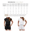 MAIABLEAU Ribbed Matching Pajamas Set Women 2 Piece Short Sleeve