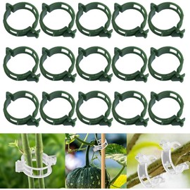 Clips de soporte de plantas, clips de plástico para plantas trepadoras, clips de fijación de plantas, clips de plantas de vides de jardín, clips de tomate (verde, 100 PCS)