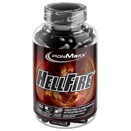 IronMaxx Hellfire - 150 Tricaps, with extracts of willow bark, pepper, black beans and grapefruit, perfect addition to the diet phase