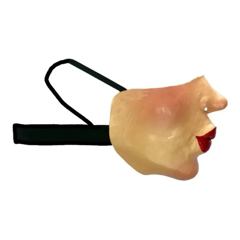 Ghoulish Productions Cubrebocas Red Lips Color Beige