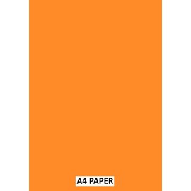 Fluorescent Orange A4 Paper 80gsm Sheets - Arts and Crafts - Select Amount (20)