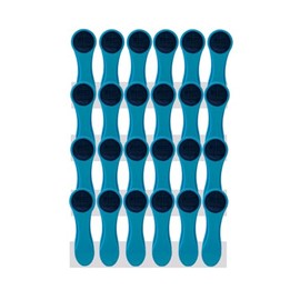 24 Clothes Pegs with Spiral Springs and Soft Grip Soft Grip Soft Touch Blue Anthracite