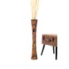 Leewadee Large Black Brown Home Decor Floor Vase – Wooden