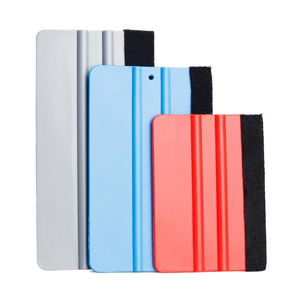 MINBOOT Carbon Felt Squeegee, 3 Colors, 3-Piece Set, Car Wrapping