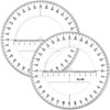 Zonon 2 Pack 6 Inch Protractor, Multifunctional Drawing Ruler Rotatable