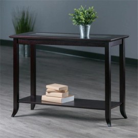 Winsome Genoa Rectangular Transitional Solid Wood Console Table in Dark Espresso