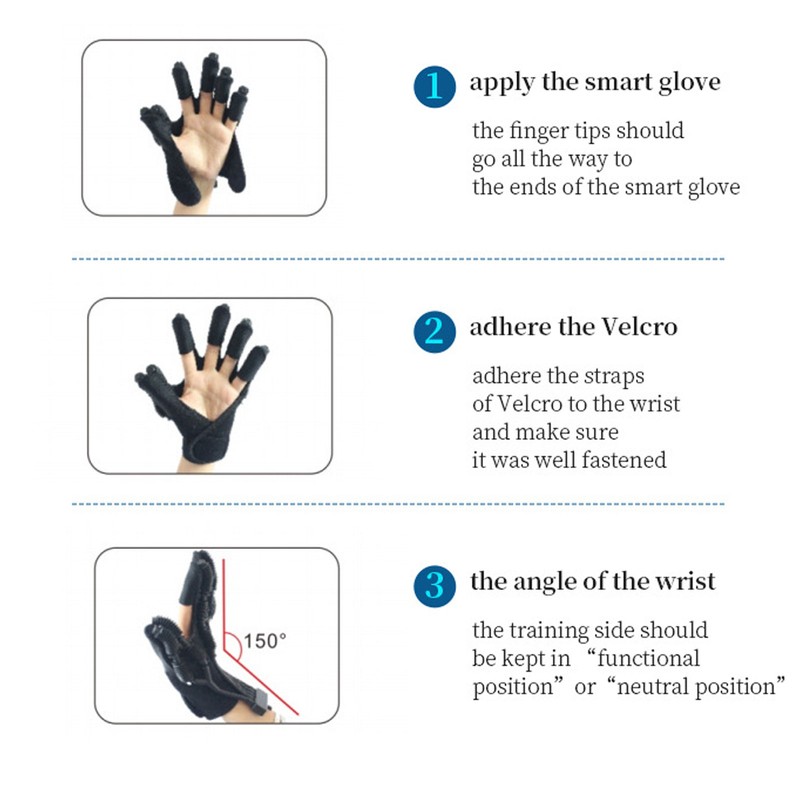 Hand Wrist Exerciser Glove Soft Resin Fibre Finger Training Orthotics