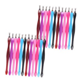 Ipetboom 48pcs Nail Art Tools Set Cuticle Remover Fork Pusher for Women Professional Manicure Set 6 Colors