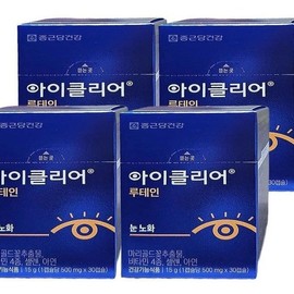 종근당 아이클리어 루테인 30캡슐 4박스 눈사랑(SH) Jongkundang Eye Clear Lutein 30 Capsules 4 Boxes Eye Love(SH)