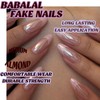 BABALAL Press on Nails Almond Medium Fake Nails Pink French