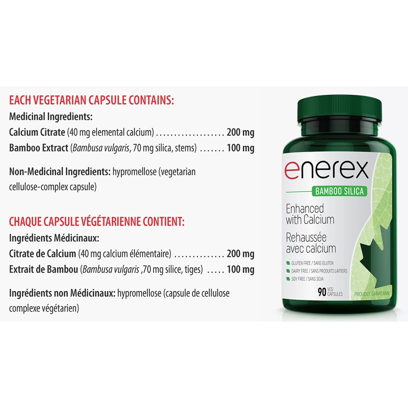 ENEREX - Bamboo Silica - Premium Bone, Skin, Hair and