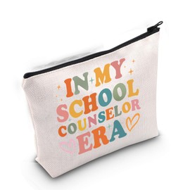 Gzrlyf School Counselorr Makeup Bag Thank You Gift Gift School Counseling Therapistt Psychologist In My School Counselor Era (IN MY SCHOOL COUNSELORR)