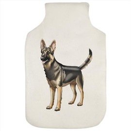 'Cute German Shepherd' Hot Water Bottle Cover (HW00035603)