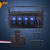Nilight 4 Gang Rocker Switch Box 12V SPST ON Off
