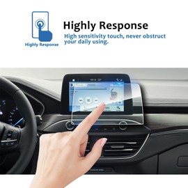 LFOTPP Focus 8 Zoll Navigation Schutzfolie - Tempered Glas 9H Kratzfest Anti-Fingerprint Displayschutzfolie GPS Navi Folie