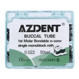 Azdent Set Tubos Con Malla 1 Molar Roth Slot 22  Caja Con 50 Juegos