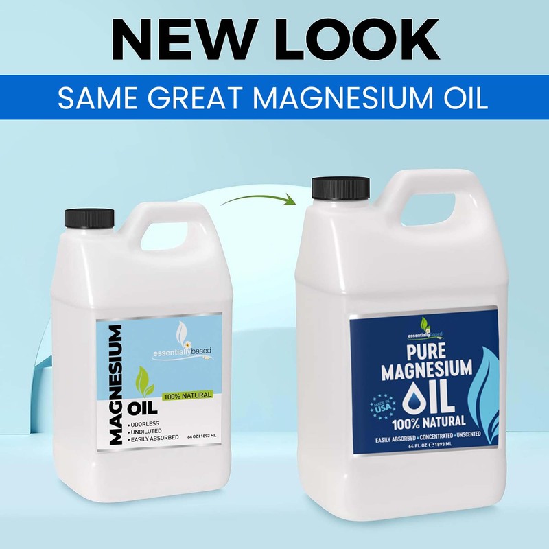 Pure Magnesium Oil Spray 64oz - Topical Magnesium Spray for