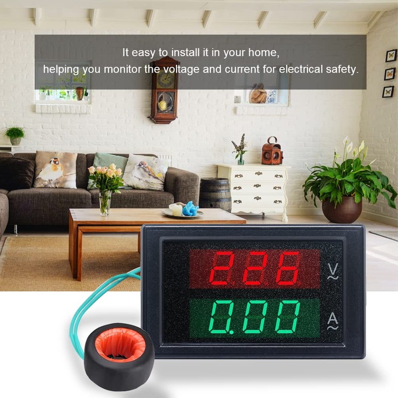 KETOTEK Digital Ammeter Voltmeter AC 80V-300V 100A, 2in1 Multimeter Panel
