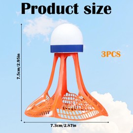 YcsRnn 3 Pack Wind-Resistant Badminton Shuttlecocks, Durable Nylon Shuttle Cocks for Outdoor Training and Recreational Play, Suitable for All Skill Levels