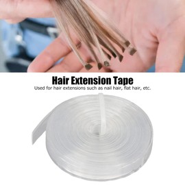 Rollo de cinta de peluca, cinta de extensión de cabello con pegamento de queratina de nanómetro de fuerte adherencia de 0,8 mm para salones de belleza