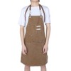 Adjustable Waterproof Apron with Pockets for Restaurant Kitchen Milk Tea