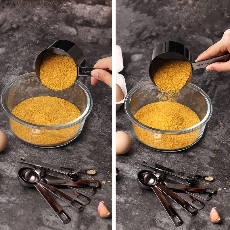 16 Pcs Stainless Steel Measuring Cups and Measuring Spoons Set,