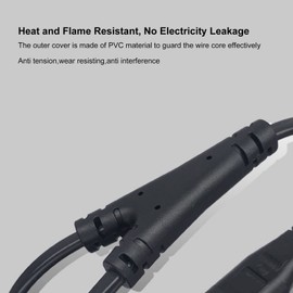 IEC320 C8 Dual C7 Power Splitter Cable, Safe to Use for LCD Monitors and Desk Lamps, PVC Cover, 1 in 2 Out