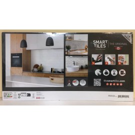 Smart Tiles SM1220 11.4"Wx22.5"L Gray Multiple Finish Mosaic Vinyl Adhesive 2pc