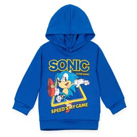 SEGA Sonic The Hedgehog Toddler Boys Fleece Hoodie Blue 3T