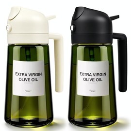 2-in-1 Olive Oil Sprayer & Dispenser Set - 16oz Fine Mist Bottles