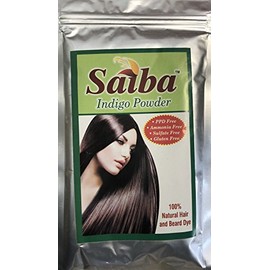 Saiba Herbal Henna [ 100% Herbal | NO Chemical Added ] (Saiba Pouch, Indigo Powder 100g)