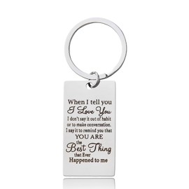 I Love You Keychain Gifts for Him Her Girlfriend Husband Anniversary Valentine Day Gifts for Him Her Girlfriend Boyfriend Birthday Gifts for Wife Gf Bf Boyfriend Engraved Key Chain Gifts for Him