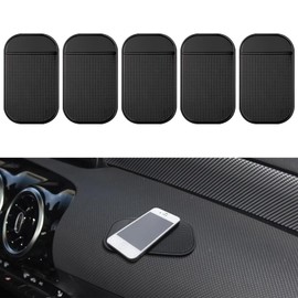 QZTYTY 5PCS Car Dashboard Non Slip Mat, Dash Pads for Cars, Multifunctional Vehicle Dash Strong Gripping Pad, Car Interior Accessories Dashboard Sticky Pad for Cell Phone Keys Glass Mirrors GPS Coins