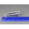 clear silver crystal barrette metal alligator hair clip faceted gems