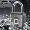Padlock Fingerprint, USB Charging, Multi-User Keyless Lock, Weatherproof Lock with