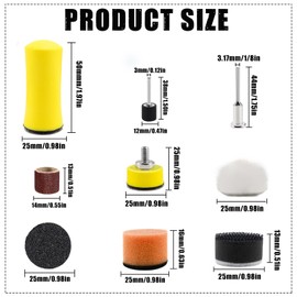 Rierousy Pack of 268 Velcro Sanding Discs 0.98 Inches Versatile Sanding Disc Set for Dremel Polishing Attachments Sanding Attachments Sanding Machines Sandpaper Polishing Pad Cordless Screwdriver