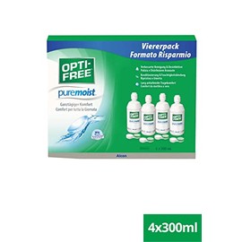 Opti-Free PureMoist Kontaktlinsen-Pflegemittel, Systempack, 4 x 300 ml