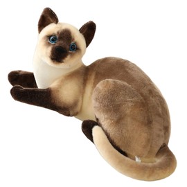 BARMI Siamese Cat Plush Stuffed Animal - Lifelike Cat Pillow, Realistic Plushie, 30cm/12inch