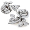 com-four® 2 x Grave Decoration Rose - Memorial Stone in