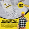 Premium Quality Ribbed Plastic Anchors, Bulk Pack (#14-16 x 1-1/4”)