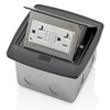 Leviton Pop-Up Floor Box with 20 Amp, Tamper-Resistant Self-Test GFCI