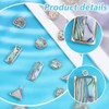 PH PandaHall 10pcs 5 Styles Natural Abalone Shell Charms Paua