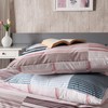 SUSSEXHOME Mint Meets Pink Duvet Cover Set | Pink, Full