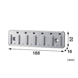 Tajima Safety System, 6 Row Metal TB-HP6M, Metal Plate with Easy Lock Function for Storing "Detachable Saf" Items, Includes Mounting Screws